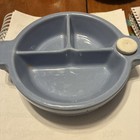Vintage  Baby Food Warming Divided Dish Baby Blue 1950s — photo 4