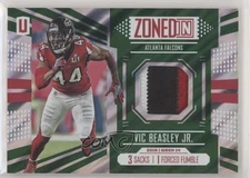 2017 Unparalleled Green Mega Moon Lava Memorabilia /10 Vic Beasley Jr Patch