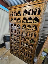 Antique 100% Authentic Indian Iron Prayer Temple Doors Armoire