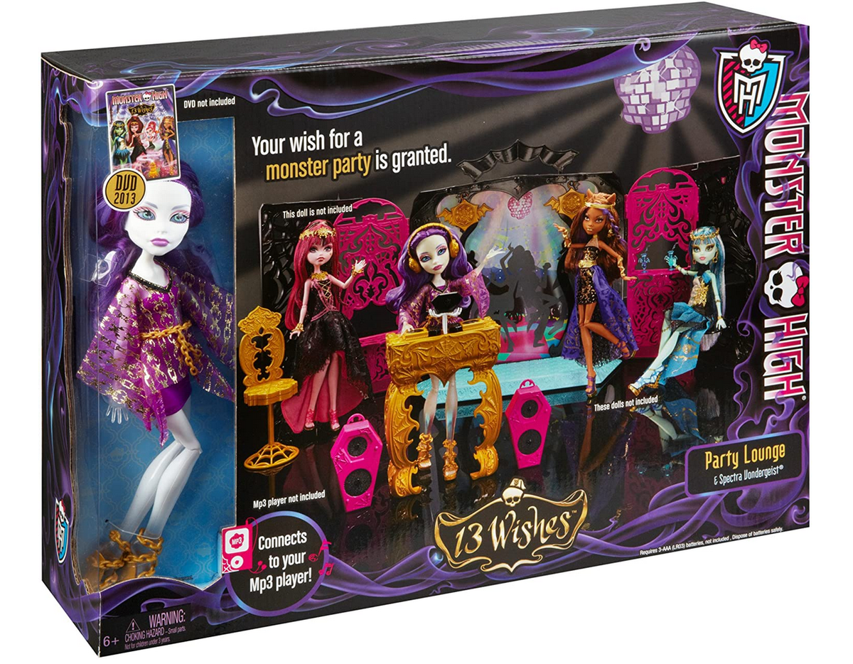 新品未開封　Monster High 13 Wishes フィギュアセット Monster High 13 Wishes Spectra Vondergeist Party Lounge