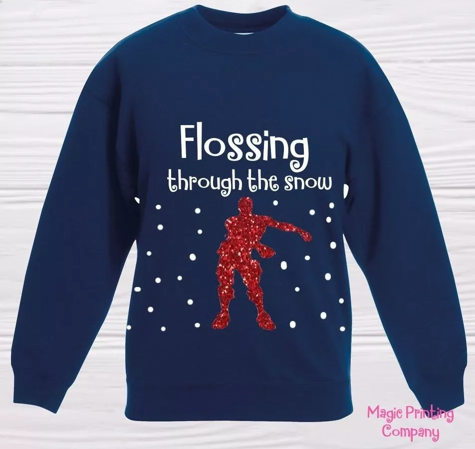 Boys flossing christmas clearance jumper