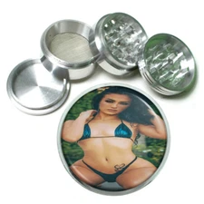 Rock And Roll Pin Up Girls D6 Aluminum Herb Grinder 63mm 4 Piece Hand Mueller 