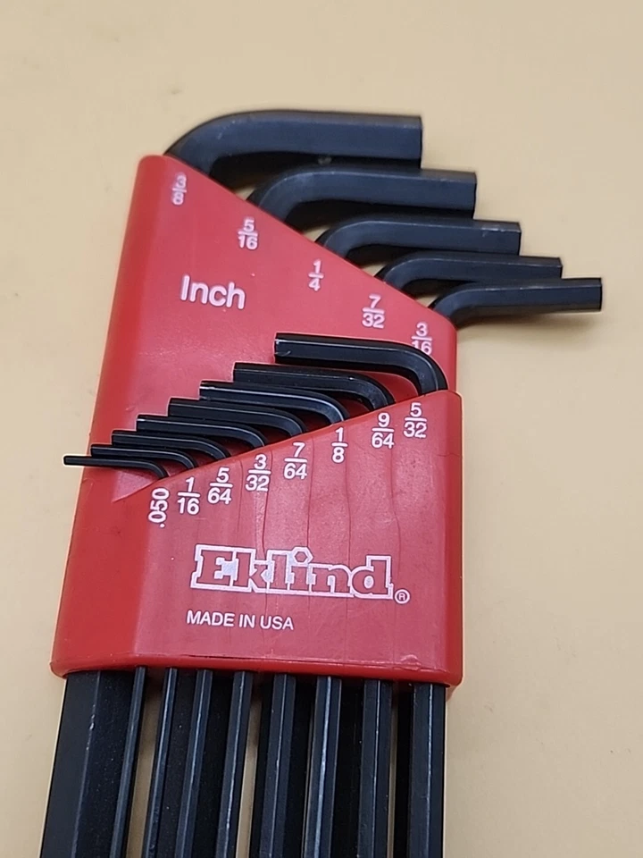 EKLIND 10111 Hex-L Key allen wrench - 13 pc SAE Inch Sizes .050-1/4 in - Image 3 of 4