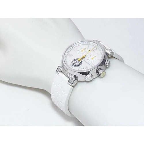 Louis Vuitton Tambour Lovely Cup GM Diamond Chronograph Q11BF0 Quartz Men Watch - Picture 8 of 10