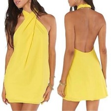 REVOLVE Show Me Your Mumu Jasmine Halter Mini Dress - Size Medium