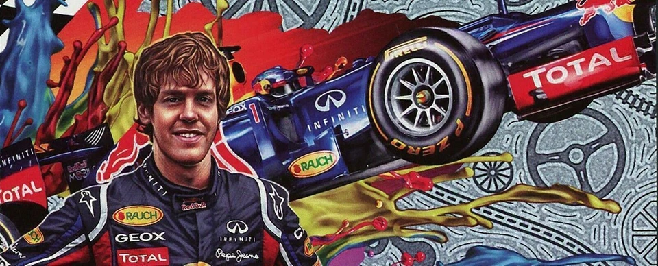 Sello Fórmula 1 F1 Sebastian Vettel Transporte Carreras Deporte S/S MNH #2470 Foto 4 de 4