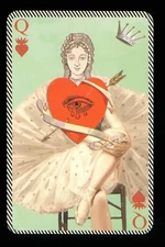 Transformation playing card Christian Lacroix Queen of Hearts Q70d