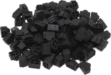 125 Pcs Black Silicone Ethernet Hub Port RJ45 Anti-Dust Cover Cap Pro...