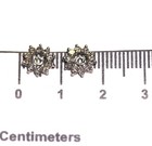 New 14k white gold .35ct SI1 G round diamond Halo stud earring jackets — photo 5