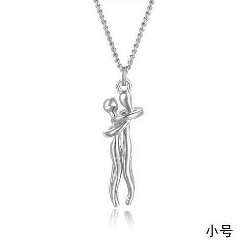 Together Forever Couple Hugging Pendant Love Style Necklace Lovers Necklace - Picture 14 of 17