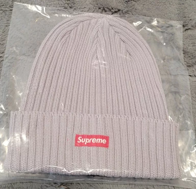 SUPREME SS21 Box Logo Overdyed Beanie Gray