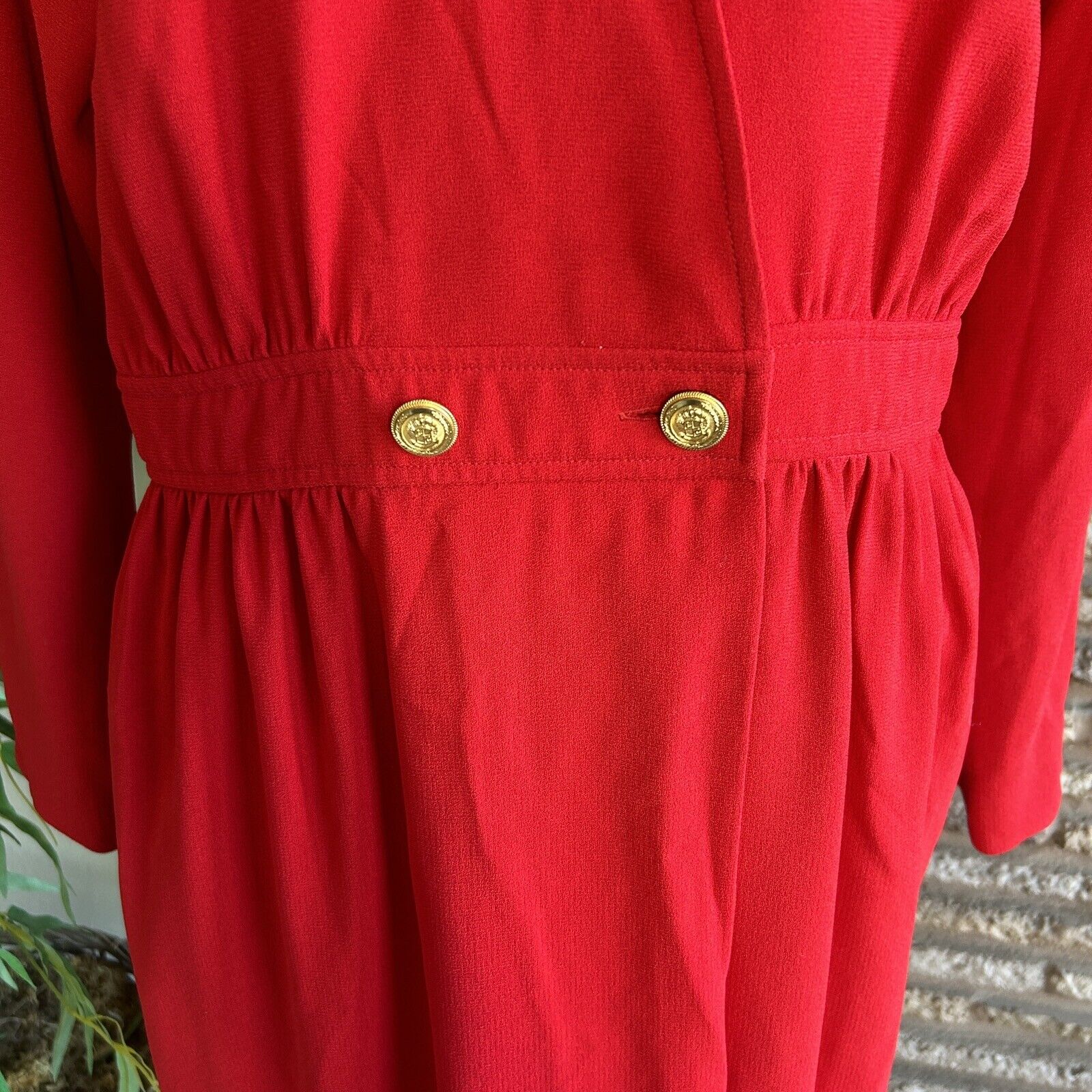 Liz Claiborne Vintage Red Sailor Wrap Shirtwaist … - image 6