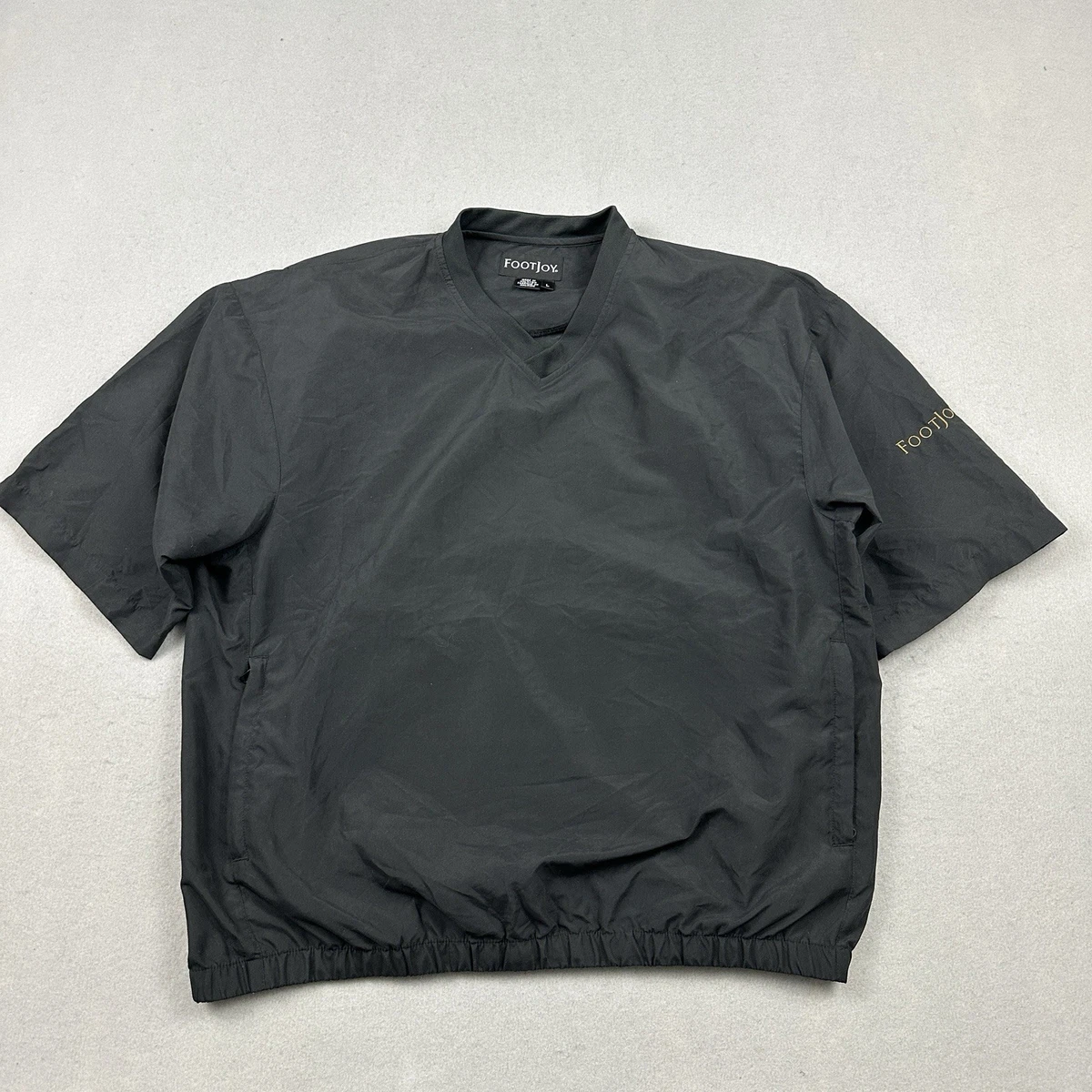 Veste Footjoy Dryjoys Homme 2XL Noir – 1/4 Zip Softshell Coupe-vent – Manches Courtes