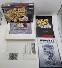 Vegas Stakes Super Nintendo Entertainment System 1993 SNES CIB Complete Box