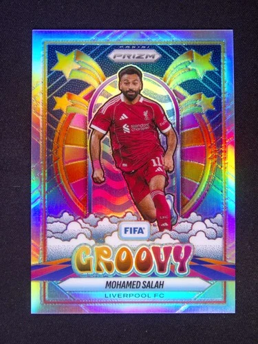 2025-26 Panini Prizm FIFA Mohamed Salah #2 Groovy Case Hit SSP Egypt Mint