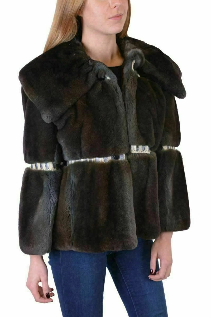 Giorgio Armani — Giorgio Armani Python Skin Trimmed MINK Fur Jacket Coat US 10 IT 46