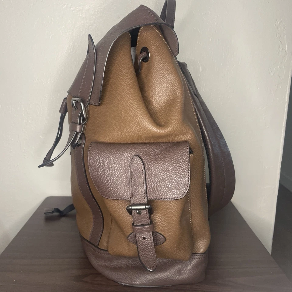 Coach Hudson Backpack Leather Brown Used Authentic Very Nice  - Image 3 of 4