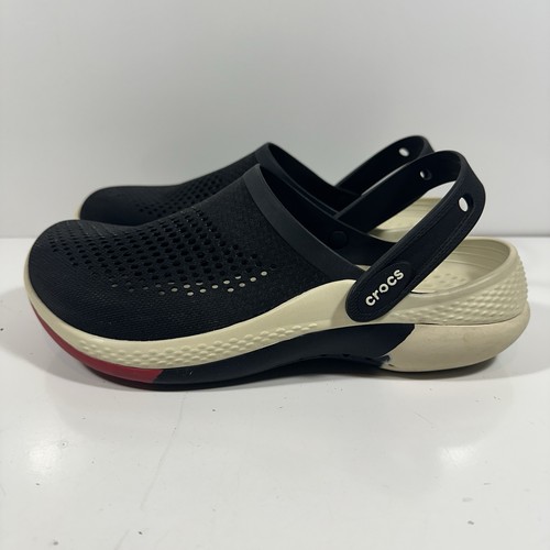 Crocs LiteRide 360 Clogs Herren Größe 7 Damen 9 schwarz rot Pool Strand " - Bild 4 von 8