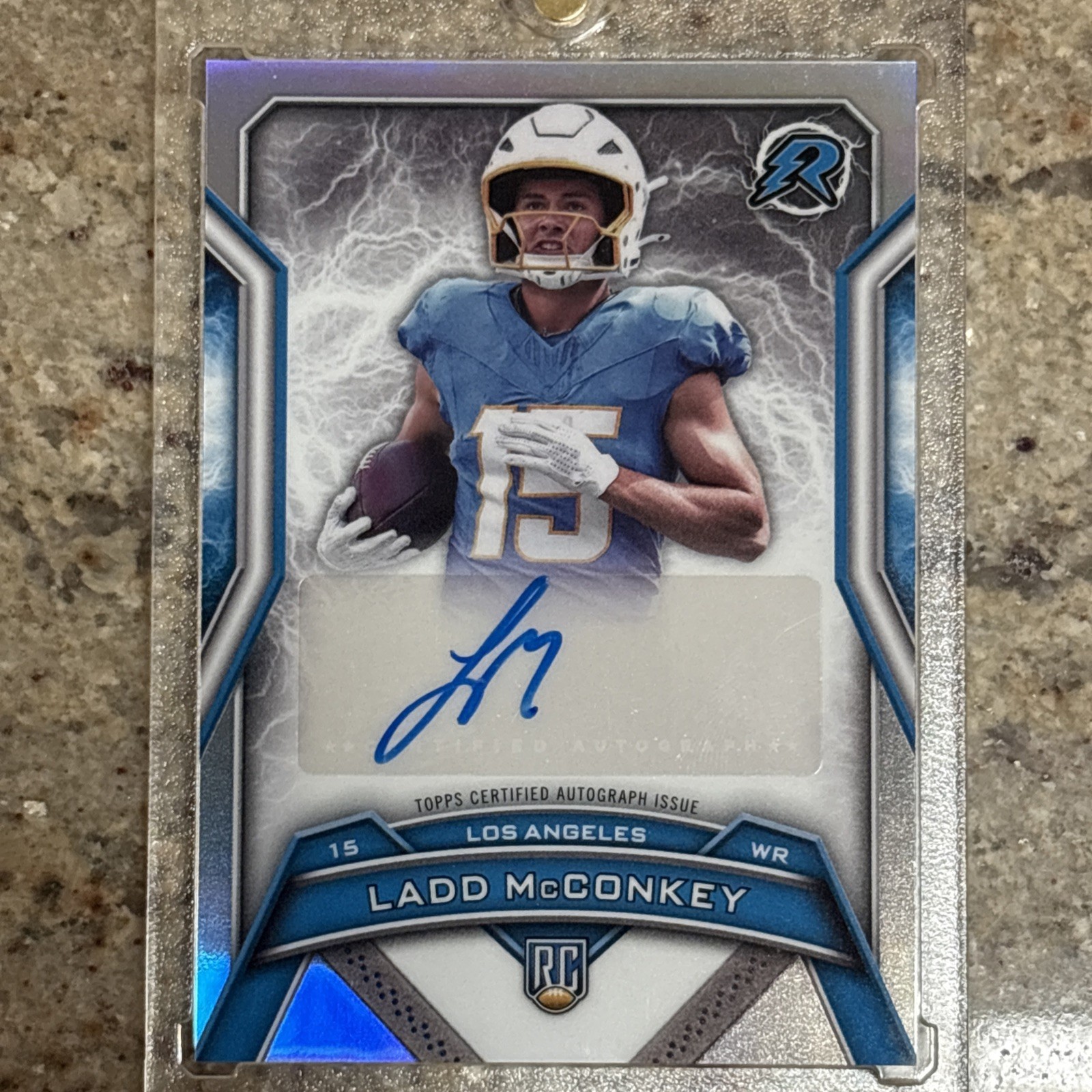 2024 Topps Resurgence Rookie Signatures Silver Static Auto Ladd McConkey