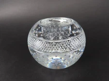 Thomas Webb Controlled Bubbles Crystal Glass Match Safe Striker Holder England