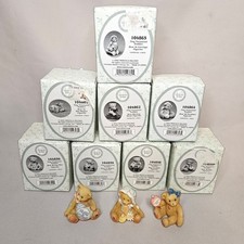 Lot of 11 Cherished Teddies Tiny Treasured Teddy Bears Figurines  Boxes Mini