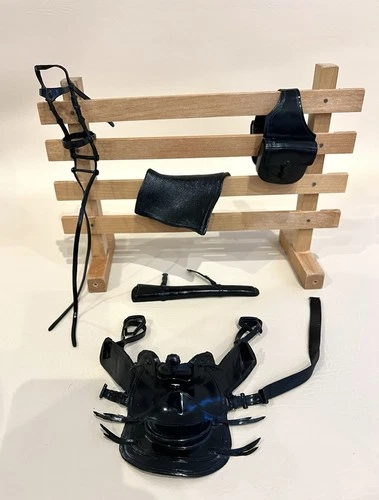 Marx Johnny West Original Black Western Thunderbolt Saddle Set