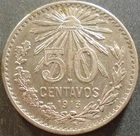 1913 Mexico 50 Centavos Silver — photo from another recent sale