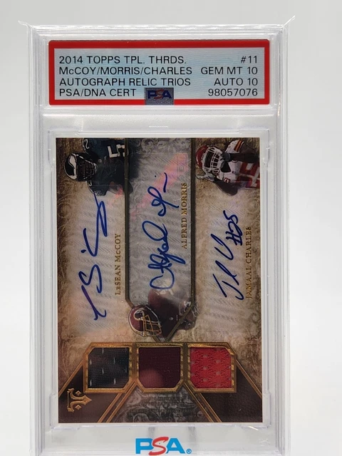 2014 Triple Threads LeSean McCoy Alfred Morris Jamaal Charles #/36  PSA 10 POP 1