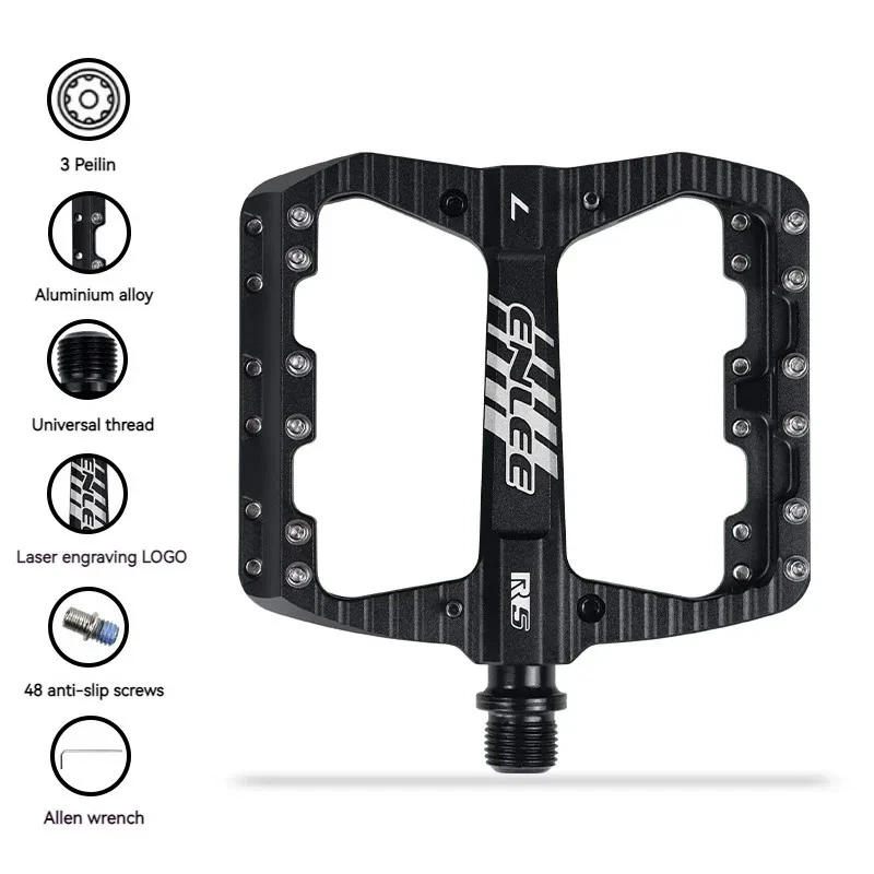 Pedales de plataforma para bicicleta de carretera MTB DU rodamiento sellado accesorios de pedal antideslizante Foto 2 de 4