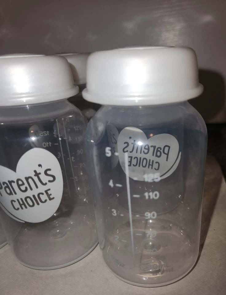 8 Parent's Choice Baby Bottles 5 fl oz White & Clear - Image 3 of 4