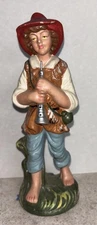Fontanini (?) Shepherd Boy w/Flute Nativity Figure 6.5" Manger Christmas