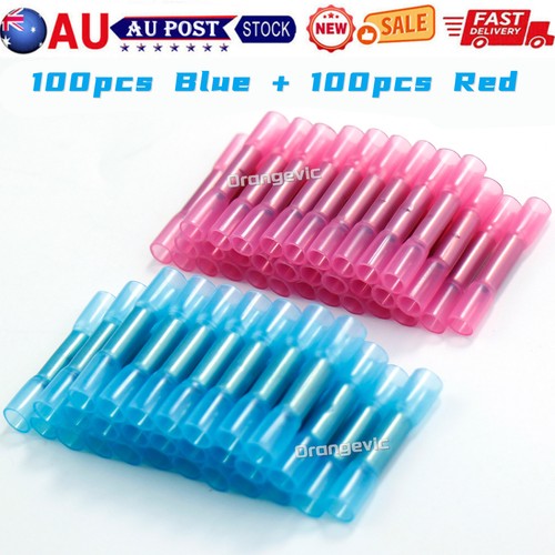 500PCS Insulated Heat Shrink Butt Crimp Terminals Kit Wire Connectors Waterproof - Picture 23 of 34