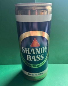 Vintage BASS CHARRINGTON Shandy Bass - EMPTY 440ml DS Pull Tab Beer Can - UK