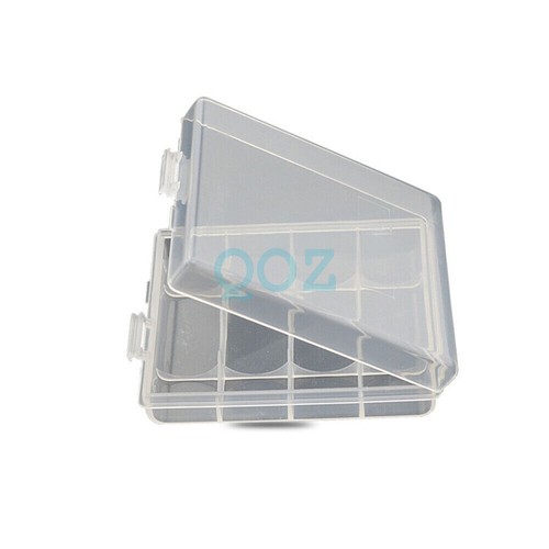 8x Clear Plastic AA AAA Battery Box Storage Case Cover Batteries Holder 5 Grid - Picture 3 of 7