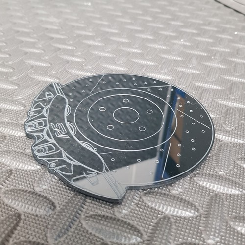 Disco freno/pinza bevande incise sottobicchieri nero acrilico - Focus RS - Foto 3 di 3
