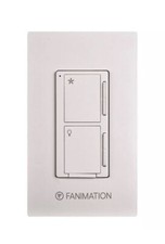 Fanimation Wall Control Fan 3 Speeds and Dimming Light, White - WC2WH E8