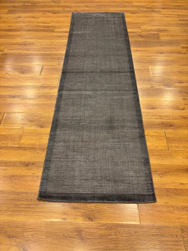Black Runner Rug, 2.6x9.8 ft Rug, Decorative Carpet, Black Hallway Entryway Rug - Image 2 of 4