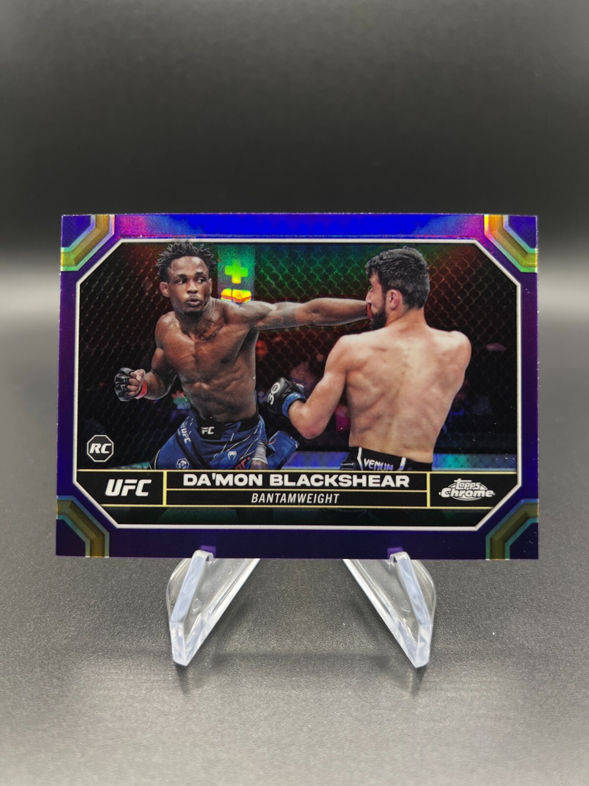 2024 Topps Chrome UFC Da'Mon Blackshear Purple Refractor Rookie - #21