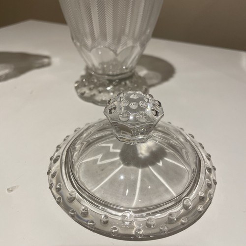Gorham Lead Crystal Sugar Bowl & Creamer Set Emily's Attic Germany Elegance NEW - Picture 11 of 16