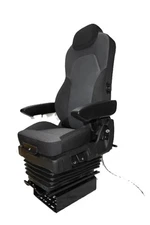 NEW PRIME SEATING TC200CGR GREY BLACK CLOTH TWO TONE AIR RIDE TRUCK SEAT