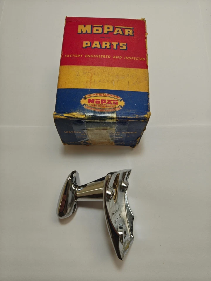 1955-1956 Dodge Coronet Inside Rear View Mirror Chrome Bracket 1579348 NOS - Image 3 of 4