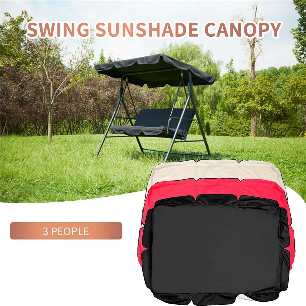 Outdoor Waterproof Garden Swing Awning Tent Seat Bench for 3