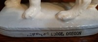 RARE Timberline Lodge Vintage St.Bernard Dog Pottery Souvenir Oregon Mt Hood 3