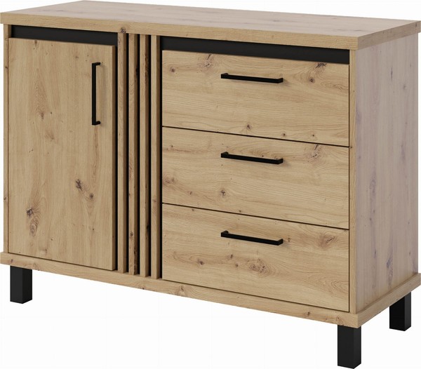 Kommode Nadia ND8 Schubladenschrank 112X83X41 Cm Wohnzimmerschrank 2 Schubladen-image