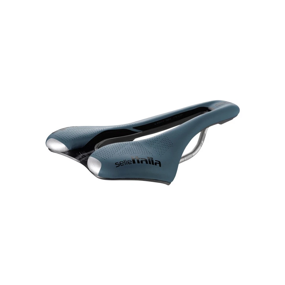 SELLE ITALIA SLR BOOST GRAVEL - SUPERFLOW - RIELES TI 316 - GRANITO AZUL Foto 2 de 4