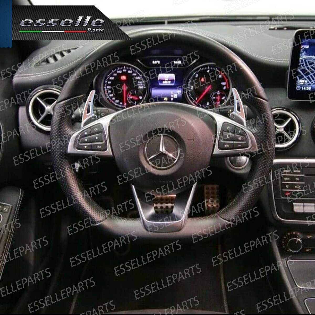 Estensione per leve del cambio al volante compatibile con Mercedes A B C Classe E W206 W223 C220d GLC EQE 2022-2024 Estensione per leve del cambio al