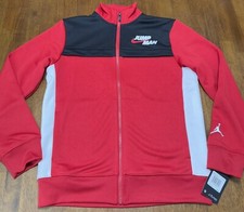 NWT Nike Air Jordan Jump Man Red Black White Track Jacket Size Large 12-13 Yrs