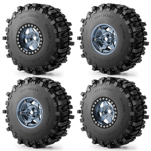 4pz Cerchi in Lega di Alluminio 1,9" Beadlock per 1/10° RC Crawler Auto Assiale - Foto 17 di 29