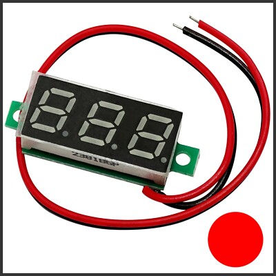 LED Voltmeter -rot- mini Einbau Spannung Digital LED Anzeige 0.28 Zoll | 3V-30V