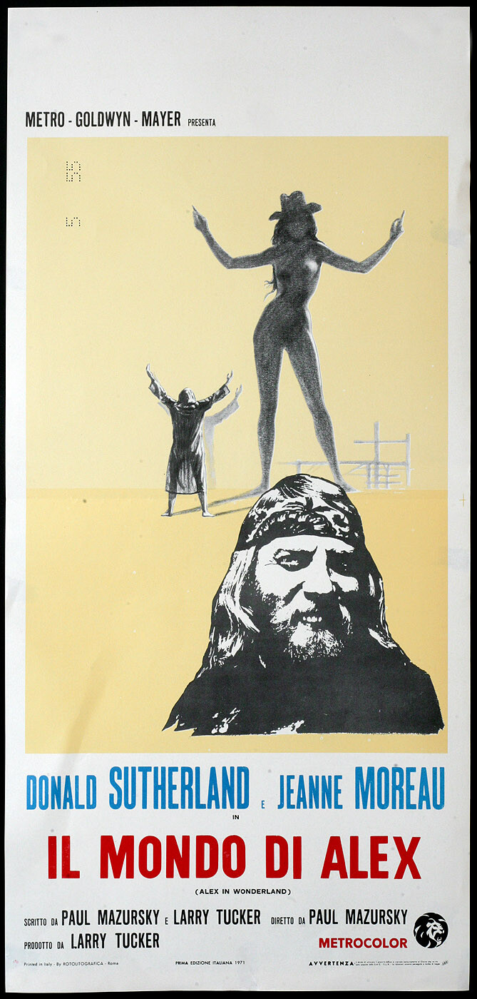 Locandina originale film Il mondo di Alex (1970) - Regia di Paul Mazursky